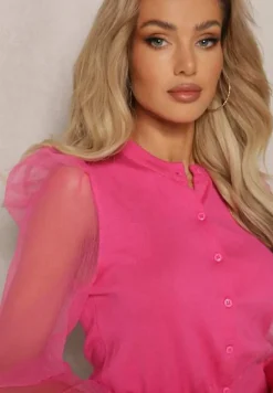 Fuksjowy Kardigan Bluzka Roseanna