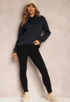 Granatowa Bluza z Kapturem Corbetes