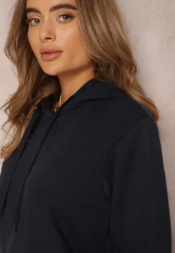 Granatowa Bluza z Kapturem Corbetes