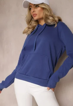 Granatowa Bluza z Kapturem Corbetes