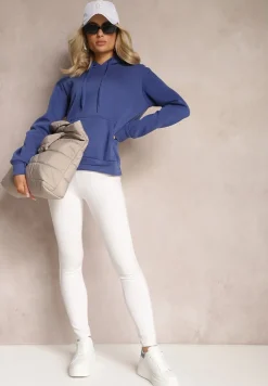 Granatowa Bluza z Kapturem Corbetes