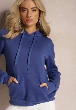 Granatowa Bluza z Kapturem Corbetes