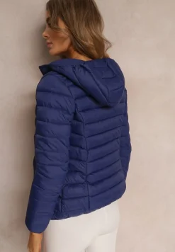 Granatowa Kurtka Pikowana Aldobus