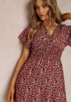 Granatowa Sukienka Platachus