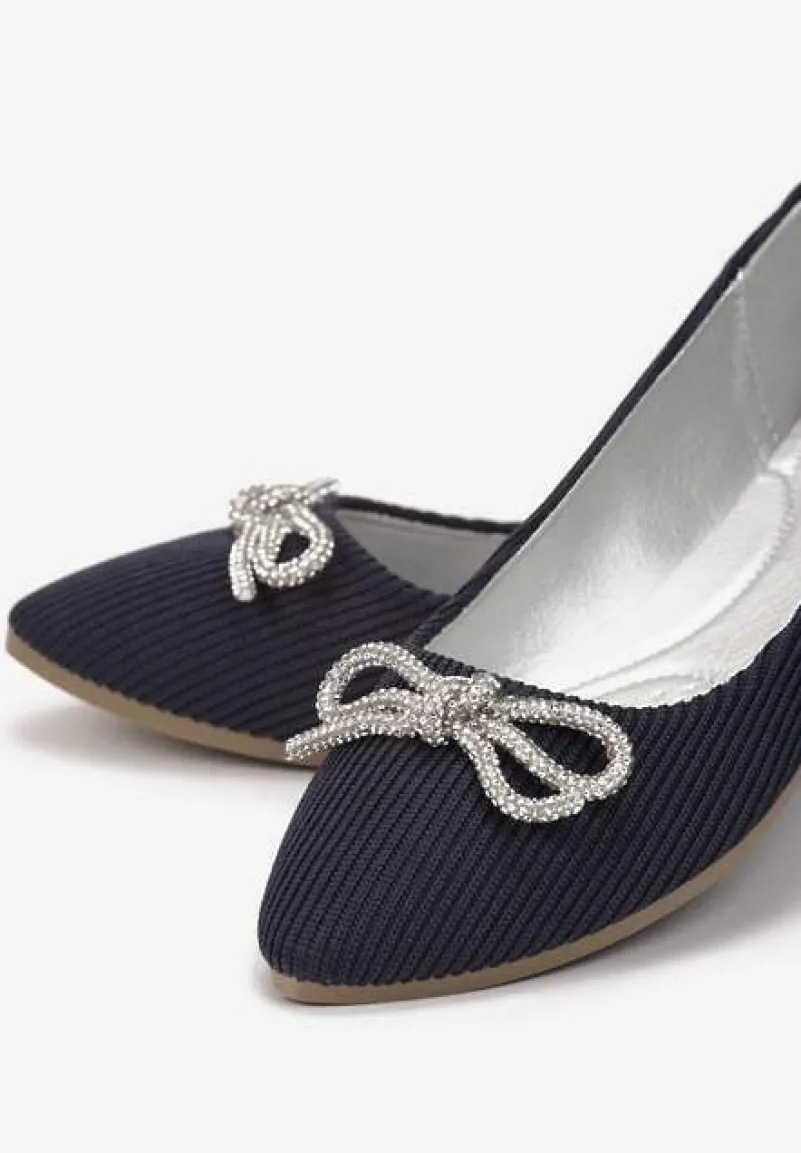 Granatowe Balerinki Dianonia