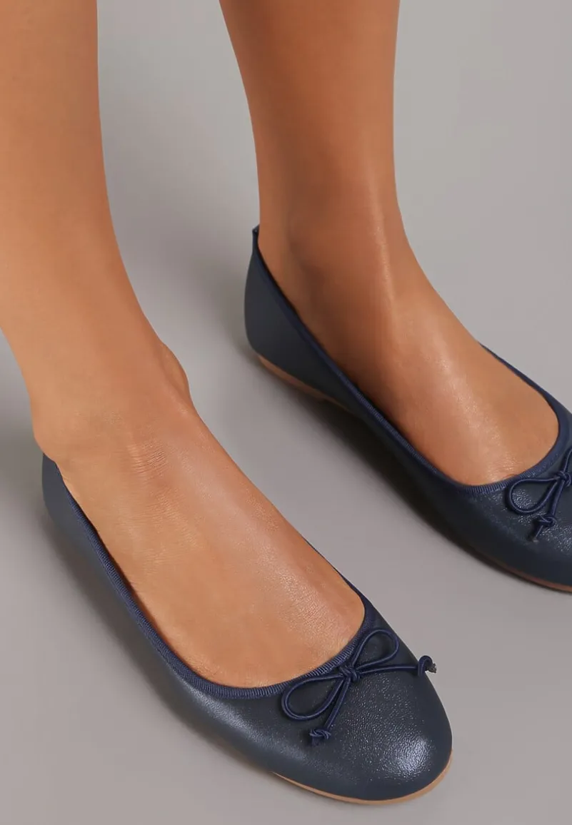 Granatowe Balerinki Nospe