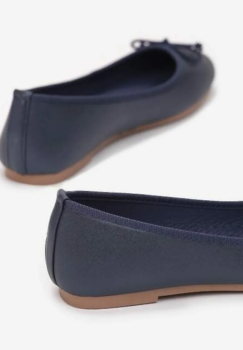 Granatowe Balerinki Nospe