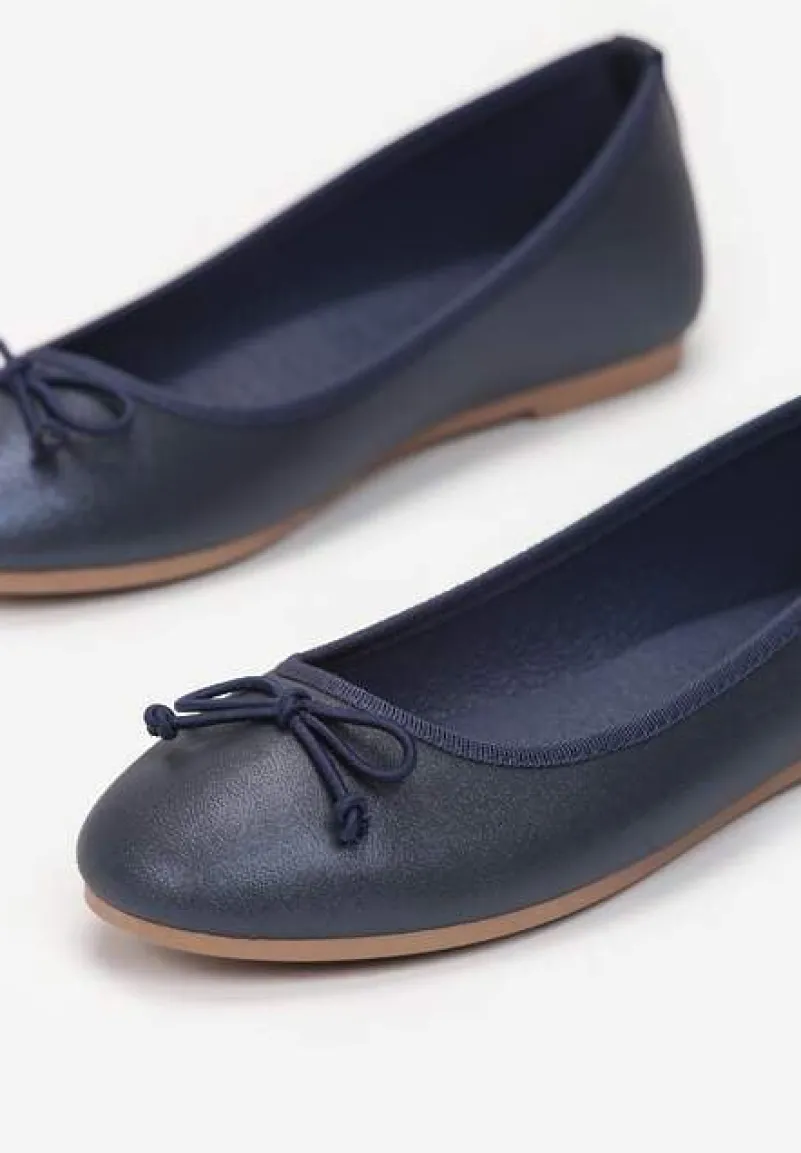 Granatowe Balerinki Nospe