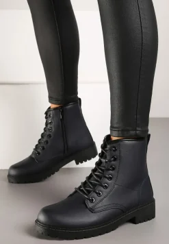 Granatowe Botki Baines