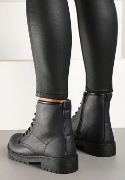 Granatowe Botki Baines