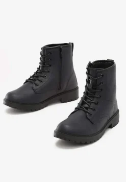 Granatowe Botki Baines