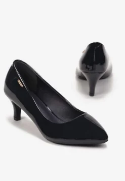 Granatowe Czółenka Ironice