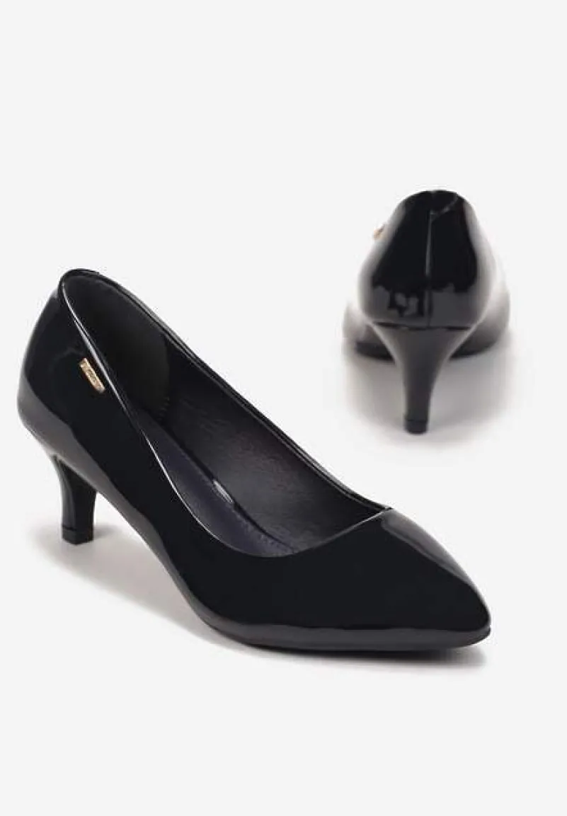 Granatowe Czółenka Ironice