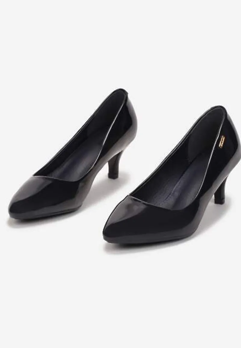 Granatowe Czółenka Ironice