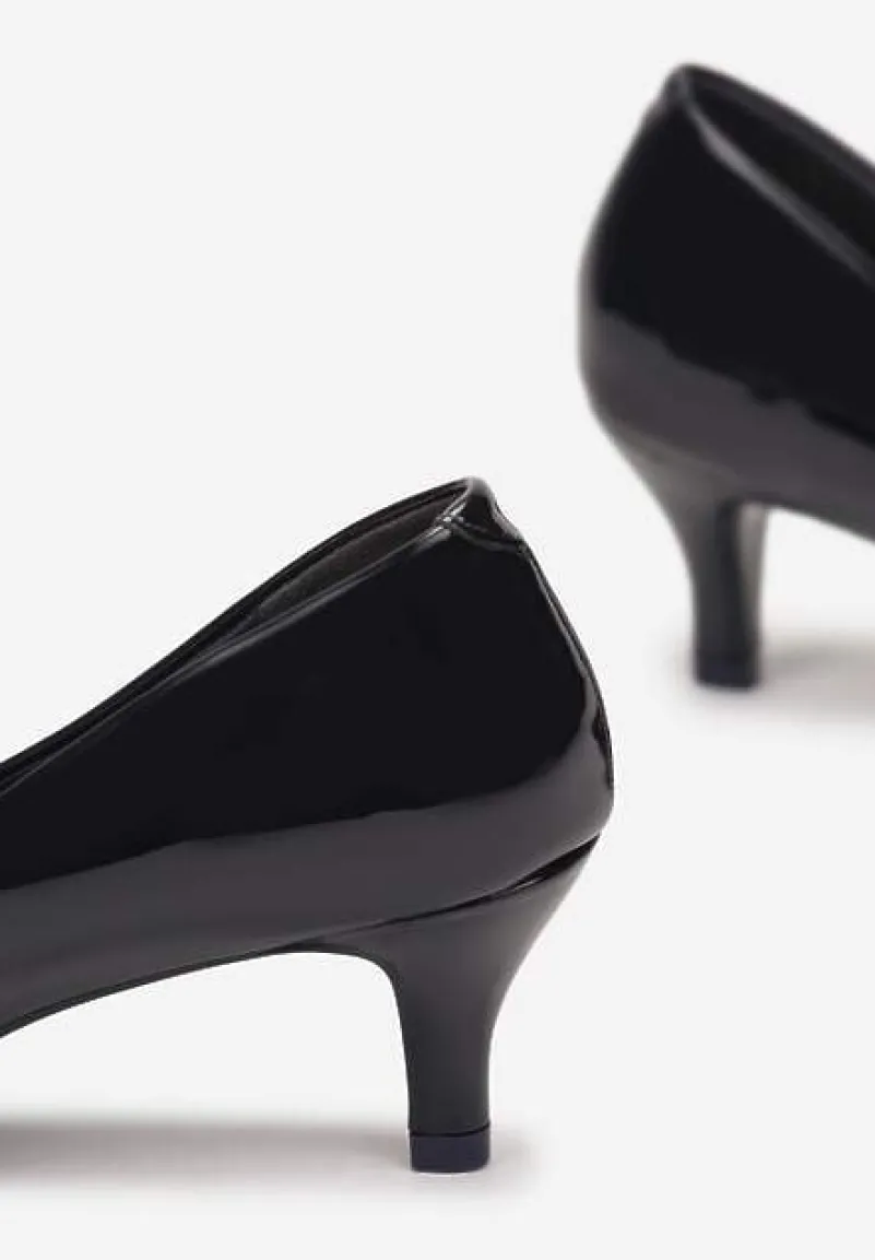 Granatowe Czółenka Ironice