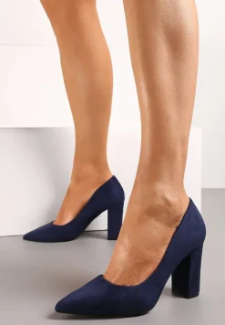 Granatowe Czółenka Juven