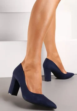 Granatowe Czółenka Juven