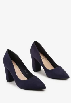 Granatowe Czółenka Juven