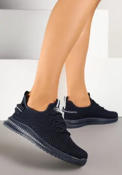Granatowe Elastyczne Buty Sportowe Sneakersy Nuriane