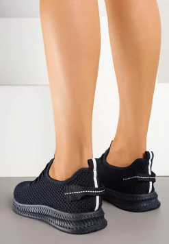 Granatowe Elastyczne Buty Sportowe Sneakersy Nuriane