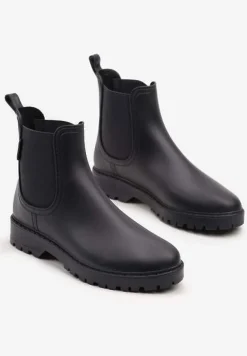 Granatowe Kalosze z Elastycznymi Wstawkami Zanara