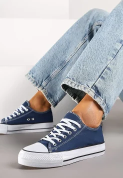 Granatowe Klasyczne Trampki Przed Kostkę Xarosa