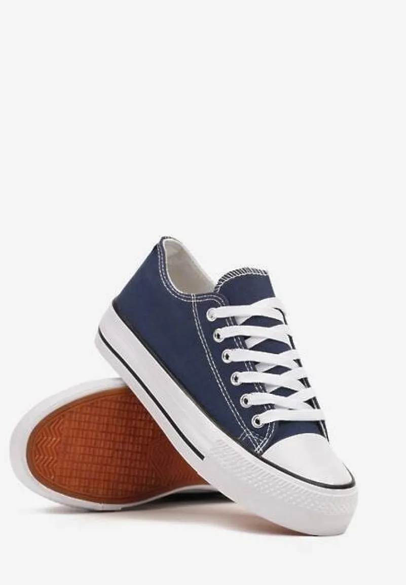 Granatowe Klasyczne Trampki Przed Kostkę Xarosa