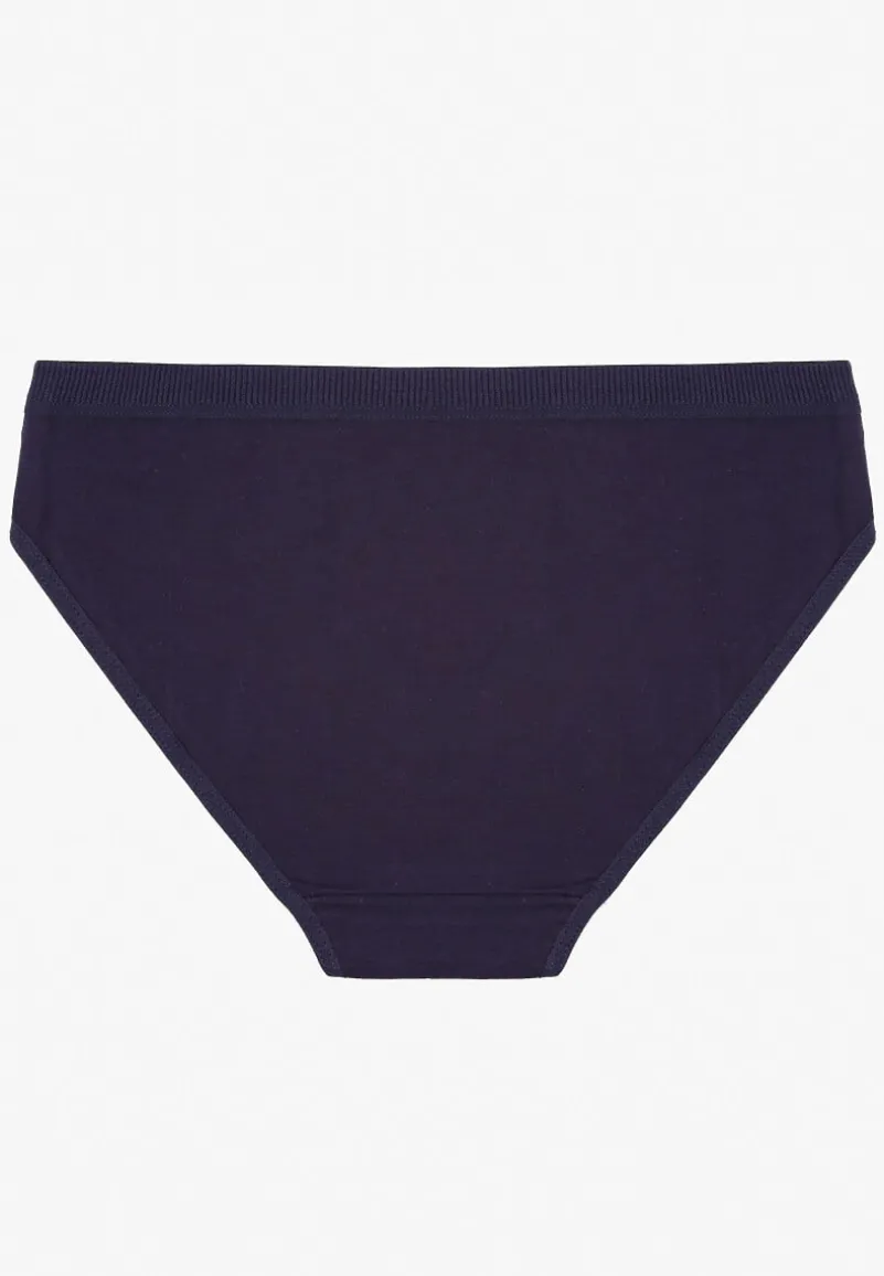 Granatowe Majtki z Bawełny Typu Figi Afitia