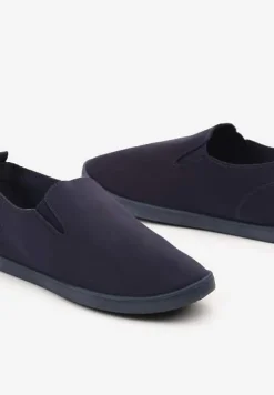 Granatowe Płaskie Tenisówki z Elastyczną Podeszwą Vimeris