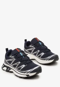 Granatowe Sneakersy z Ozdobnymi Wstawkami i Ściąganą Gumką Aineri