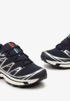 Granatowe Sneakersy z Ozdobnymi Wstawkami i Ściąganą Gumką Aineri