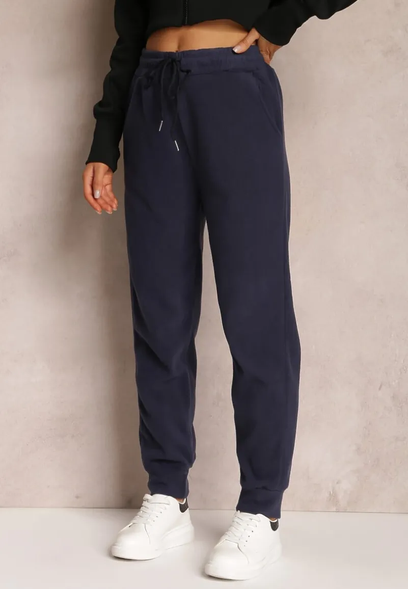 Granatowe Spodnie Dresowe Nophias