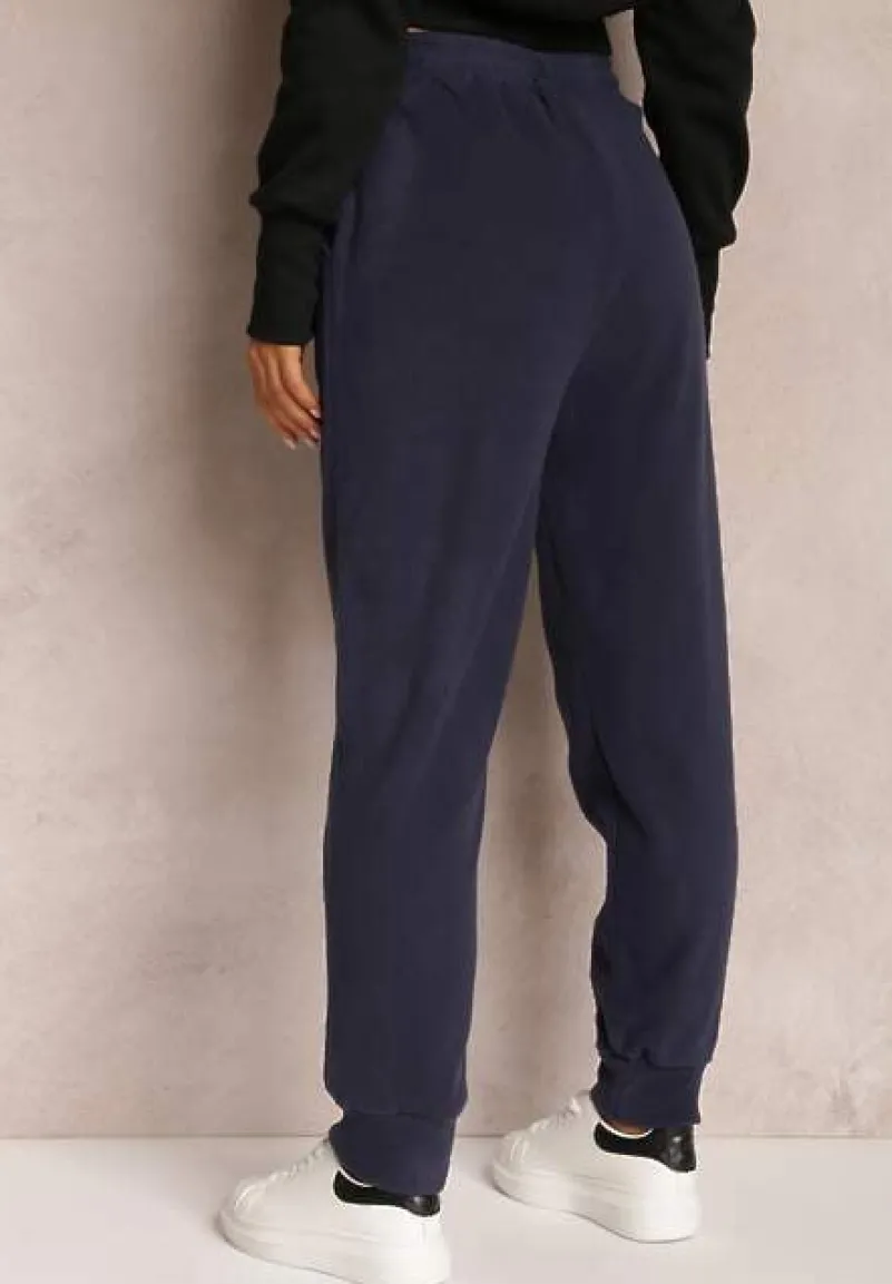 Granatowe Spodnie Dresowe Nophias