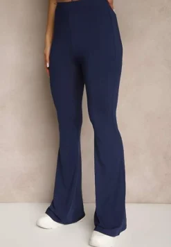 Granatowe Spodnie Dzwony Efralice