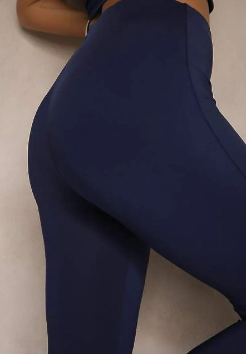 Granatowe Spodnie Dzwony Efralice