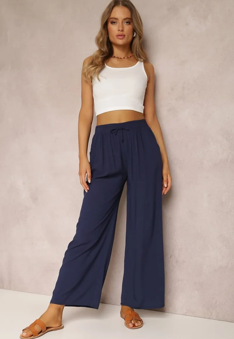 Granatowe Spodnie Karrill