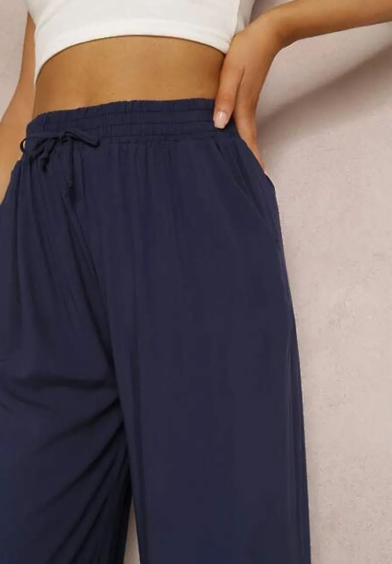 Granatowe Spodnie Karrill