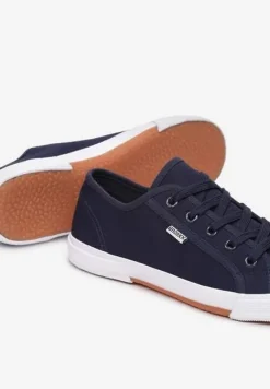 Granatowe Tenisówki Zdobione Przeszyciami Rhaerose