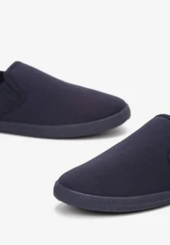 Granatowe Wsuwane Tenisówki Materiałowe Jaylisa