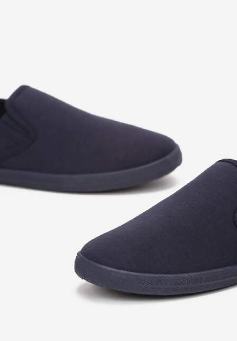 Granatowe Wsuwane Tenisówki Materiałowe Jaylisa