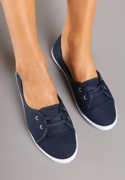 Granatowe Wsuwane Tenisówki z Krótką Cholewką Axenda