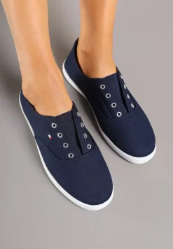 Granatowe Wsuwane Tenisówki w Casualowym Stylu Sepessa