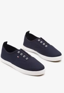 Granatowe Wsuwane Tenisówki w Casualowym Stylu Sepessa