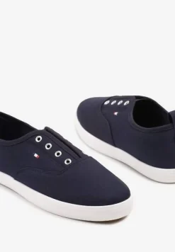 Granatowe Wsuwane Tenisówki w Casualowym Stylu Sepessa