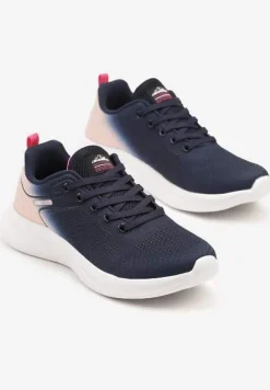 Granatowo-Różowe Buty Sportowe z Efektem Ombre na Podeszwie z Pianki Elanielia