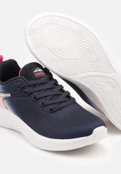 Granatowo-Różowe Buty Sportowe z Efektem Ombre na Podeszwie z Pianki Elanielia
