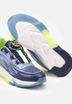 Granatowo-Zielone Buty Sportowe Sneakersy na Płaskiej Podeszwie z Regulowanym Pokrętłem Vimaritta