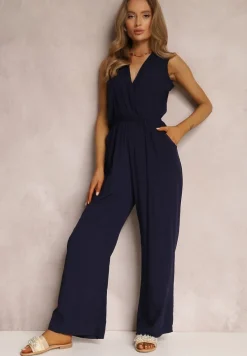 Granatowy Kombinezon Valia