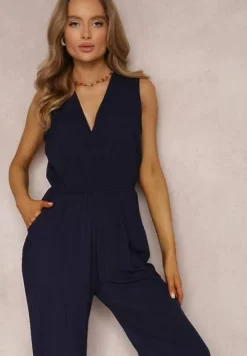 Granatowy Kombinezon Valia