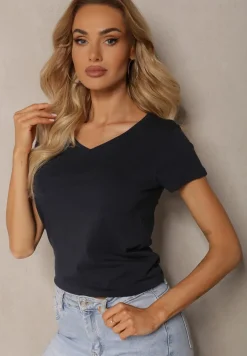 Granatowy T-shirt Mirasura